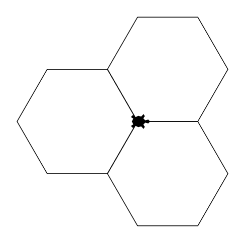 trois hexagones